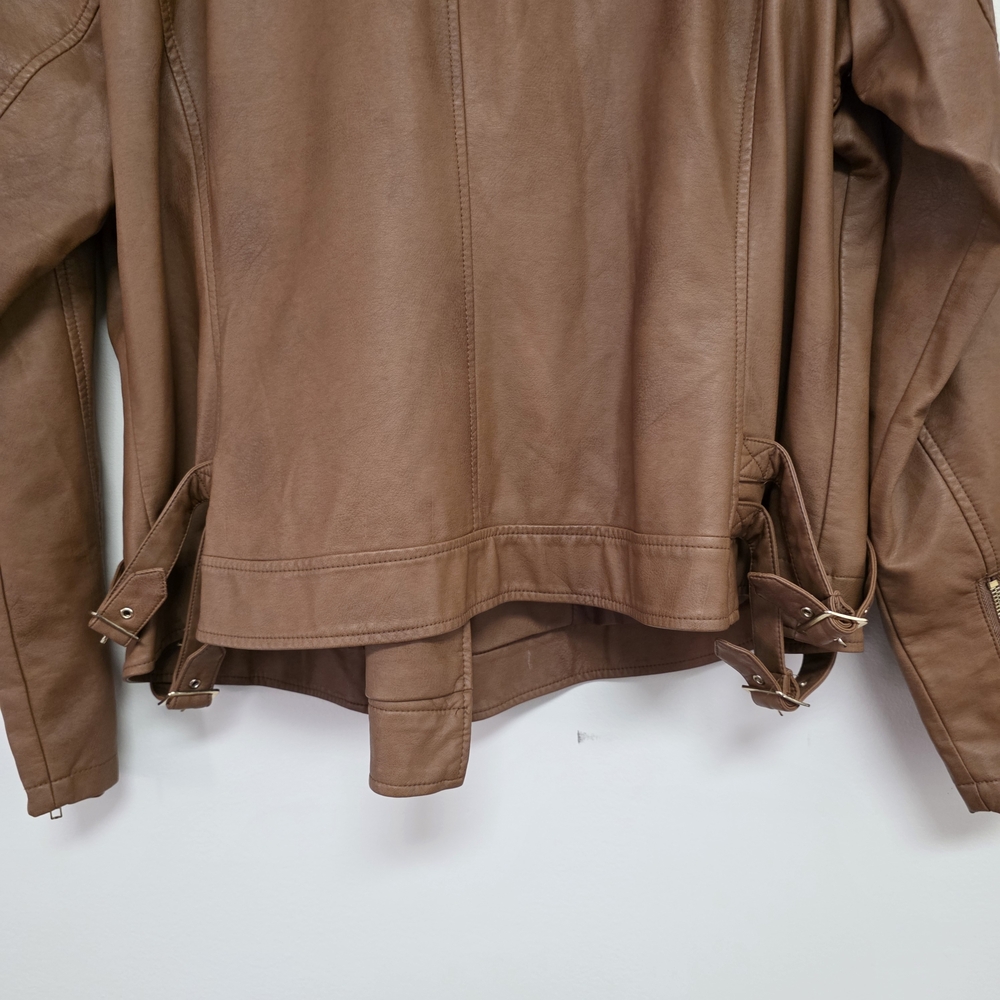 Lane Bryant Penny Brown Faux Leather Jacket Size 22/24 - Picture 7 of 15